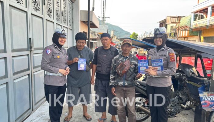 Jadi Pelopor Keselamatan, Pengemudi Becak Bentor Gorontalo Kota Dapat Edukasi Lalu Lintas dari Dua Srikandi Polantas Kota Gorontalo