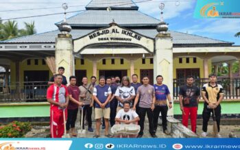 Polsek Paguyaman dan Desa Wonggahu Bersatu Sambut Ramadhan 1447 H, Bakti Sosial di Masjid Al-Ikhlas Penuh Kebersamaan