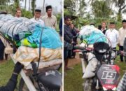 Jenazah Warga Pinogu Diturunkan Gunakan Ojek Motor, Viral di Media Sosial