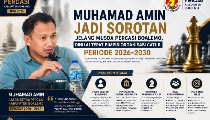 Muhamad Amin Jadi Sorotan Jelang Musda Percasi Boalemo, Dinilai Tepat Pimpin Organisasi Catur Periode 2026–2030